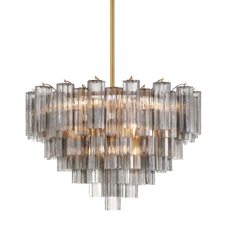 Crystorama Lighting Group Addis 16 Light 32" Wide Chandelier with Smoke Tronchi Glass