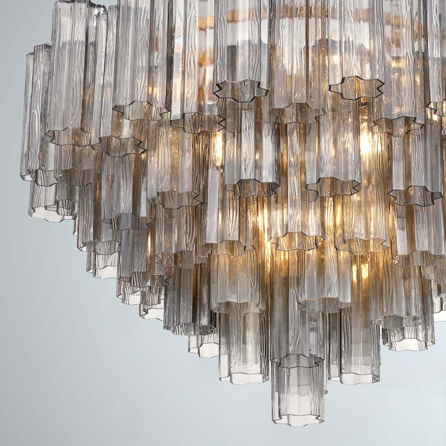 Crystorama Lighting Group Addis 16 Light 32" Wide Chandelier with Smoke Tronchi Glass