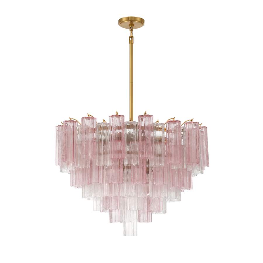 Crystorama Lighting Group Addis 16 Light 32" Wide Chandelier with Spring Tronchi Glass