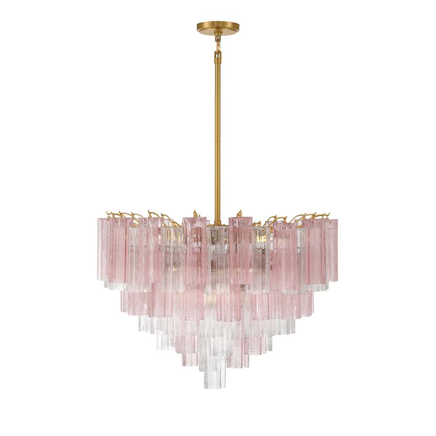 Crystorama Lighting Group Addis 16 Light 32" Wide Chandelier with Spring Tronchi Glass