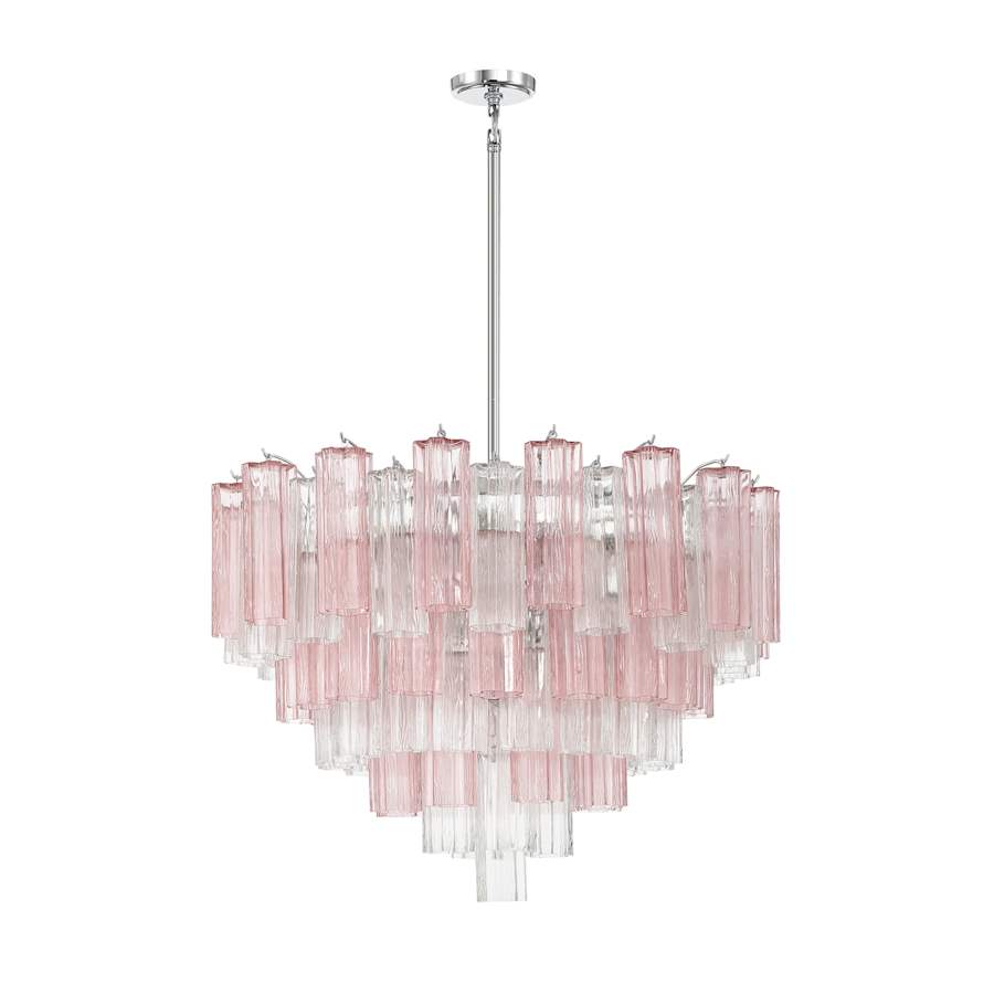 Crystorama Lighting Group Addis 16 Light 32" Wide Chandelier with Spring Tronchi Glass