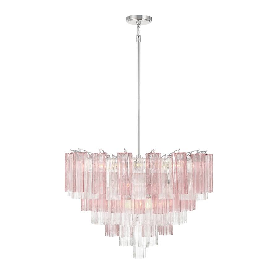 Crystorama Lighting Group Addis 16 Light 32" Wide Chandelier with Spring Tronchi Glass