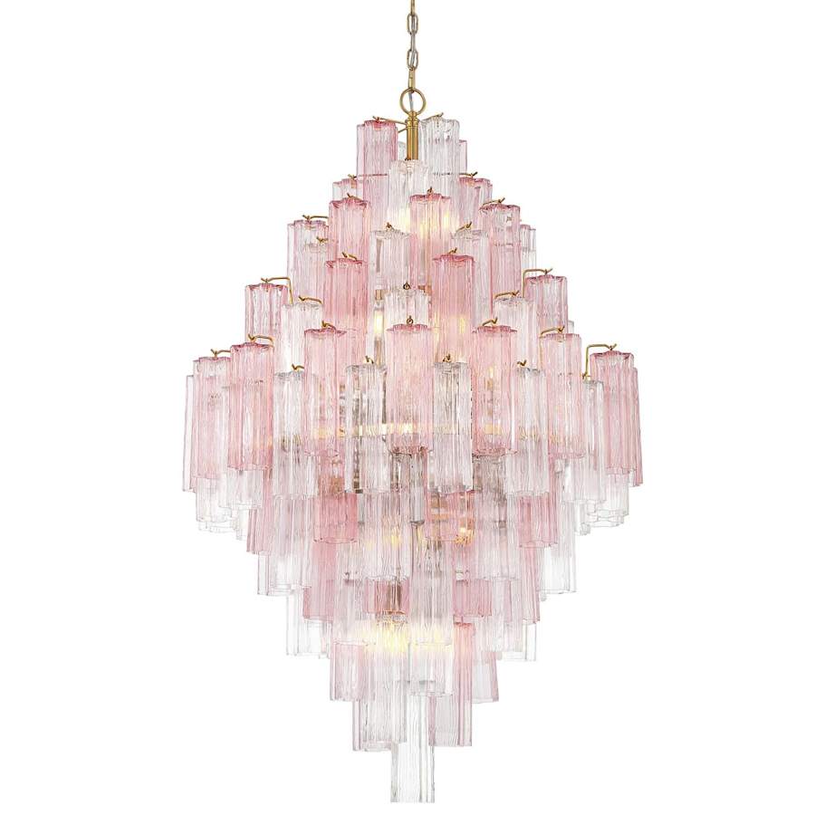 Crystorama Lighting Group Addis 20 Light 32" Wide Chandelier with Spring Tronchi Glass