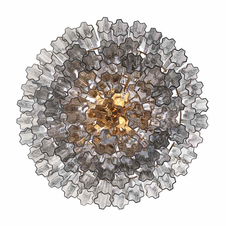 Crystorama Lighting Group Addis 20 Light 32" Wide Chandelier with Smoke Tronchi Glass