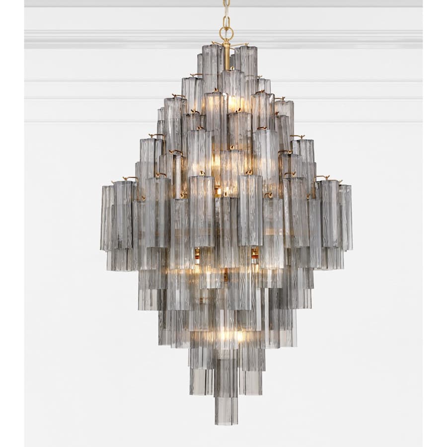 Crystorama Lighting Group Addis 20 Light 32" Wide Chandelier with Smoke Tronchi Glass
