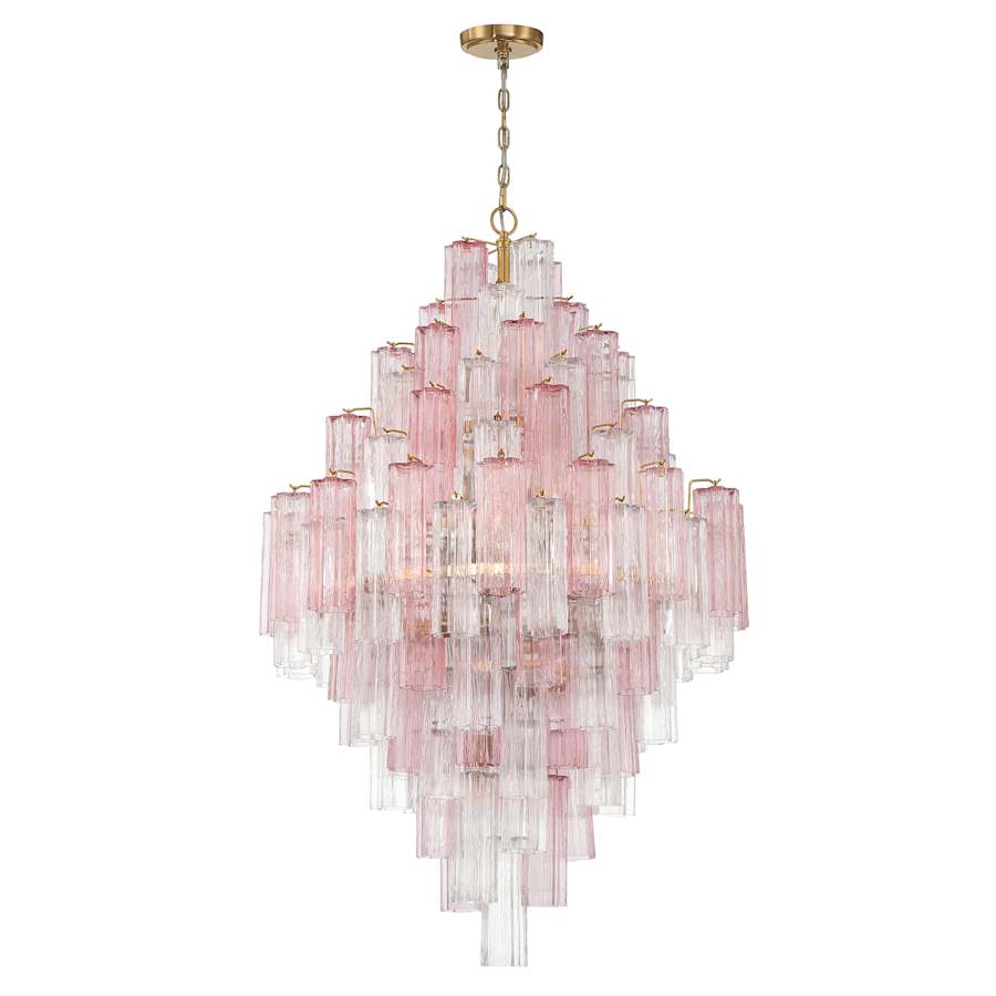 Crystorama Lighting Group Addis 20 Light 32" Wide Chandelier with Spring Tronchi Glass