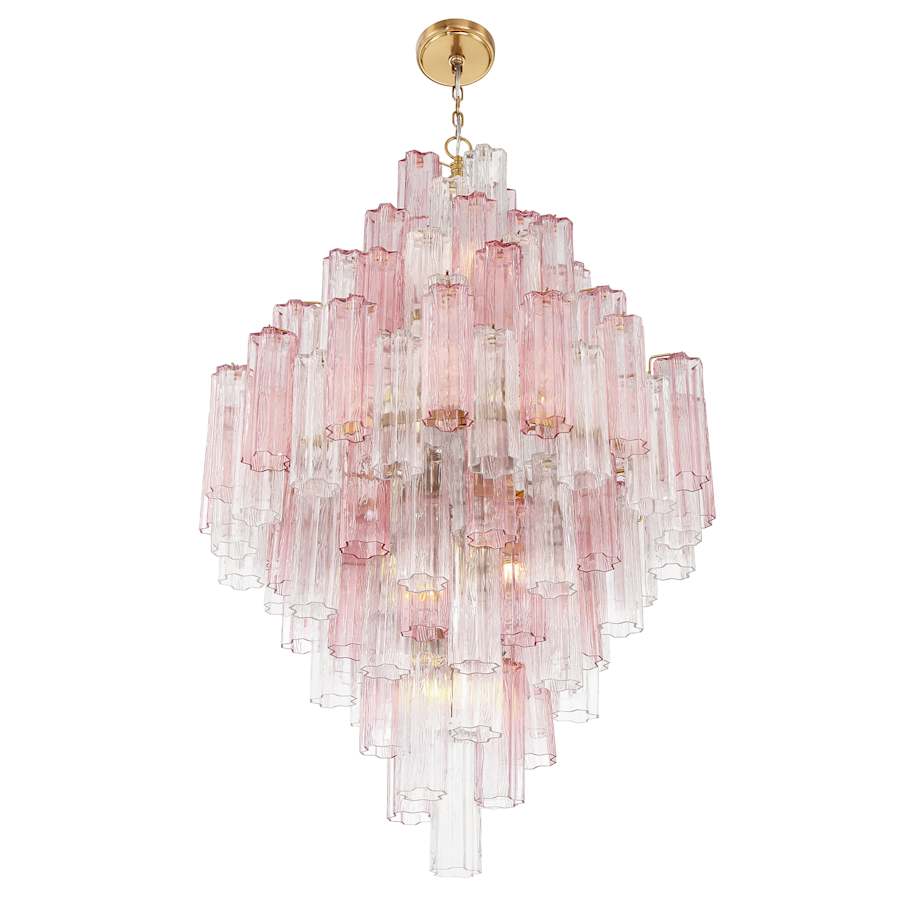 Crystorama Lighting Group Addis 20 Light 32" Wide Chandelier with Spring Tronchi Glass