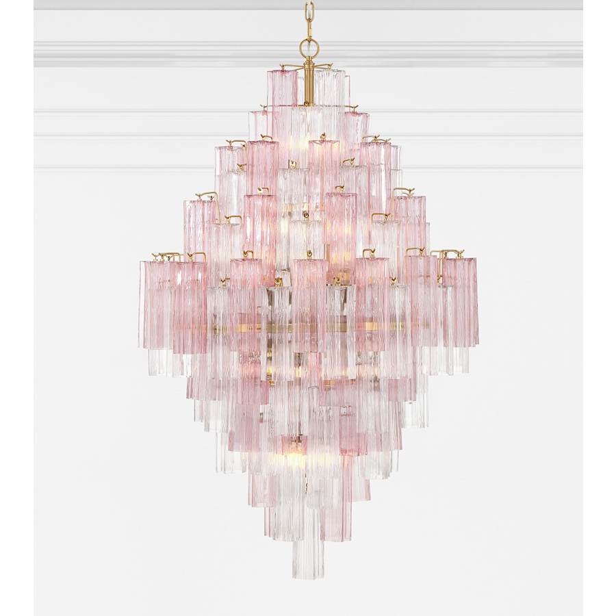 Crystorama Lighting Group Addis 20 Light 32" Wide Chandelier with Spring Tronchi Glass