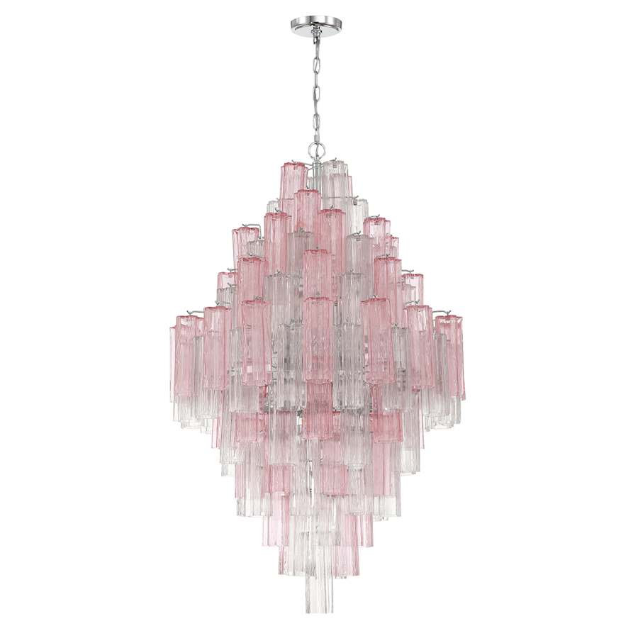 Crystorama Lighting Group Addis 20 Light 32" Wide Chandelier with Spring Tronchi Glass
