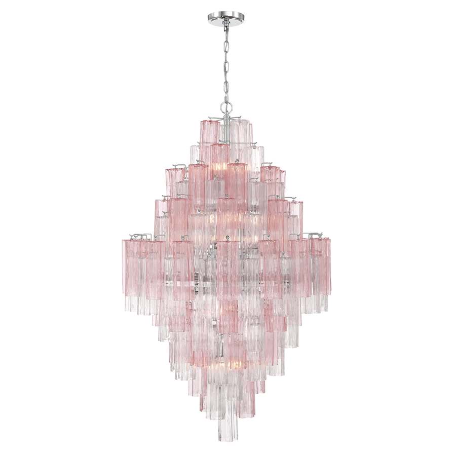 Crystorama Lighting Group Addis 20 Light 32" Wide Chandelier with Spring Tronchi Glass