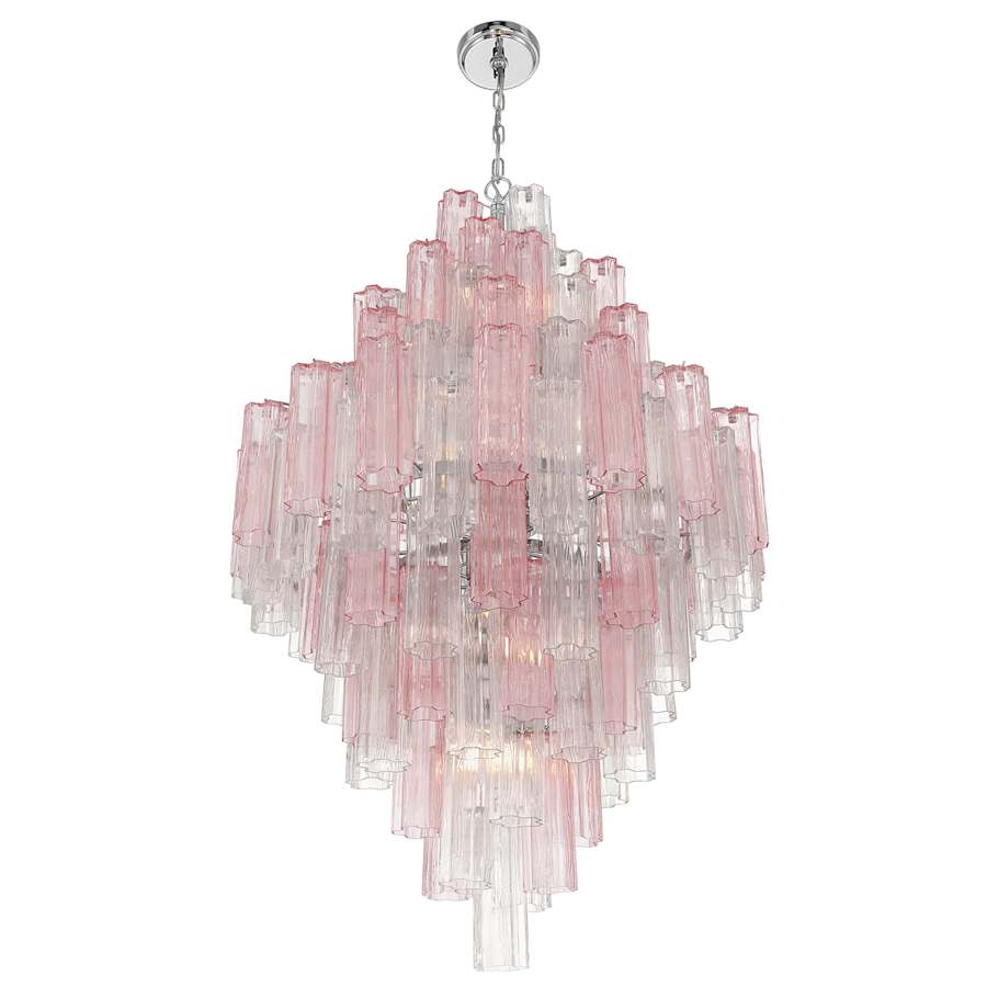 Crystorama Lighting Group Addis 20 Light 32" Wide Chandelier with Spring Tronchi Glass
