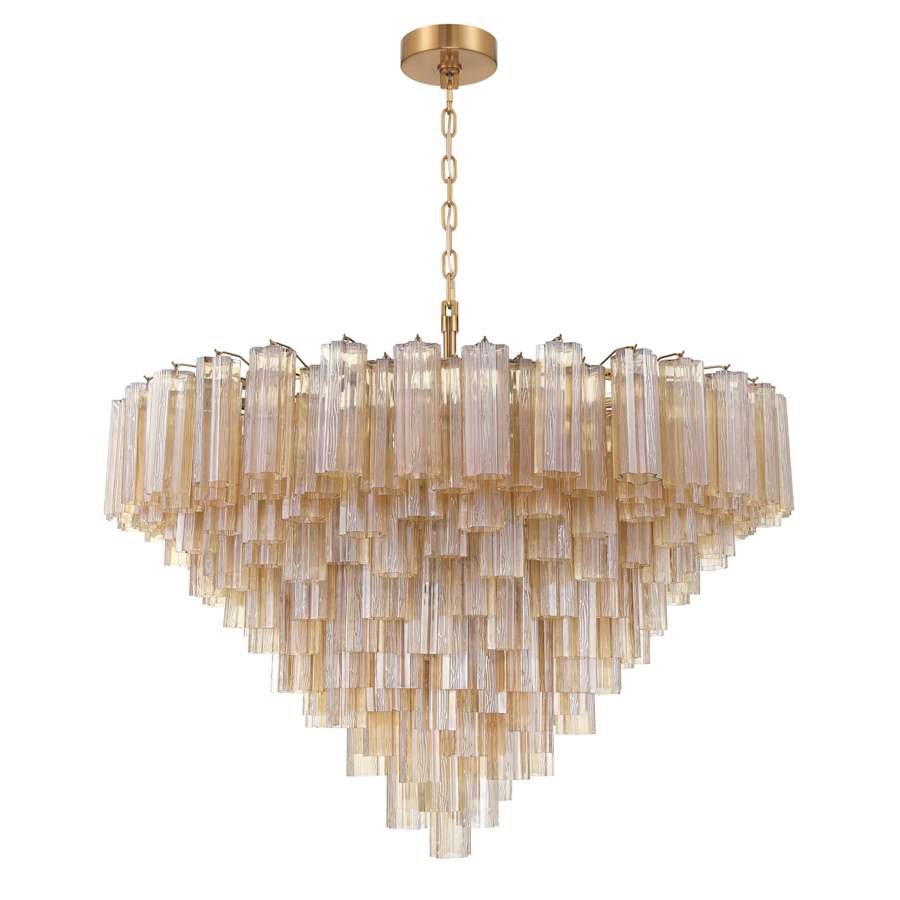 Crystorama Lighting Group Addis 28 Light 49" Wide Waterfall Chandelier