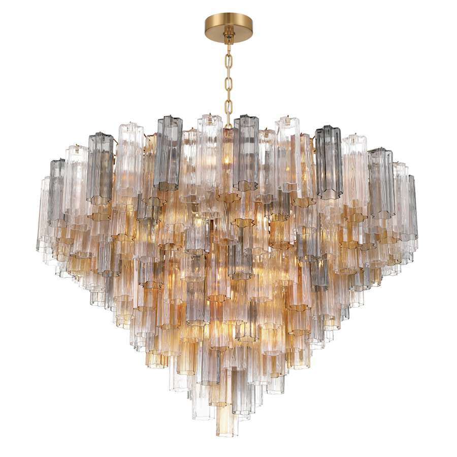 Crystorama Lighting Group Addis 28 Light 49" Wide Waterfall Chandelier