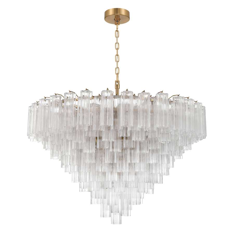 Crystorama Lighting Group Addis 28 Light 49" Wide Waterfall Chandelier