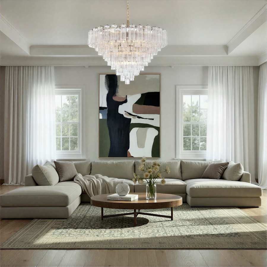 Crystorama Lighting Group Addis 28 Light 49" Wide Waterfall Chandelier