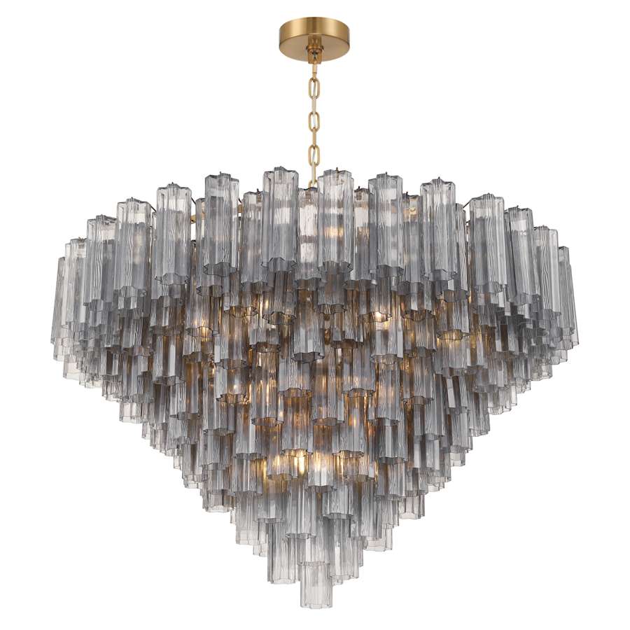 Crystorama Lighting Group Addis 28 Light 49" Wide Waterfall Chandelier