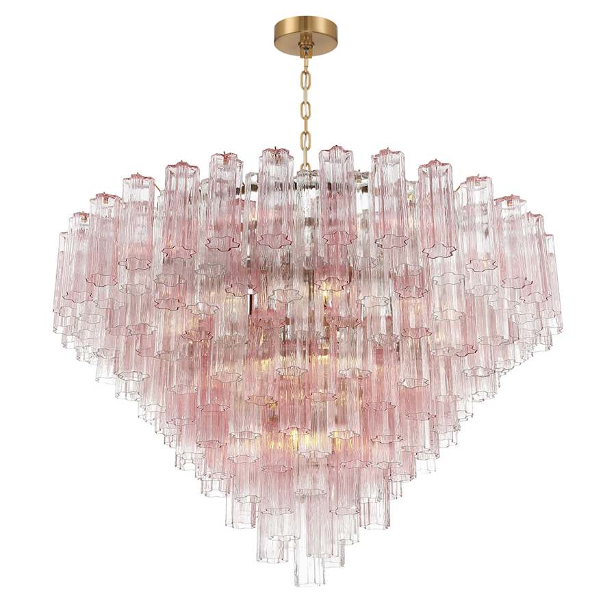 Crystorama Lighting Group Addis 28 Light 49" Wide Waterfall Chandelier