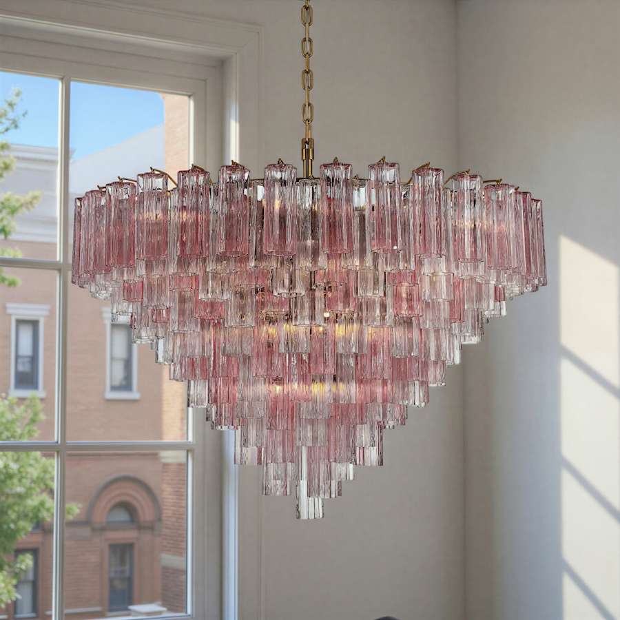 Crystorama Lighting Group Addis 28 Light 49" Wide Waterfall Chandelier