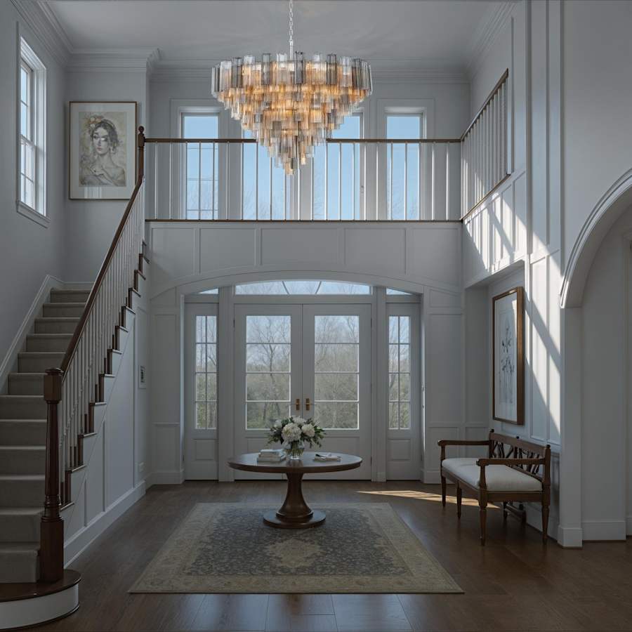 Crystorama Lighting Group Addis 28 Light 49" Wide Waterfall Chandelier