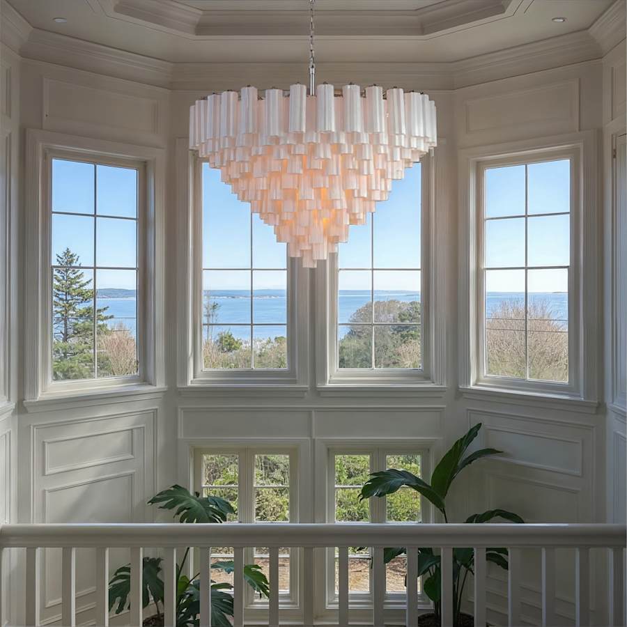Crystorama Lighting Group Addis 28 Light 49" Wide Waterfall Chandelier