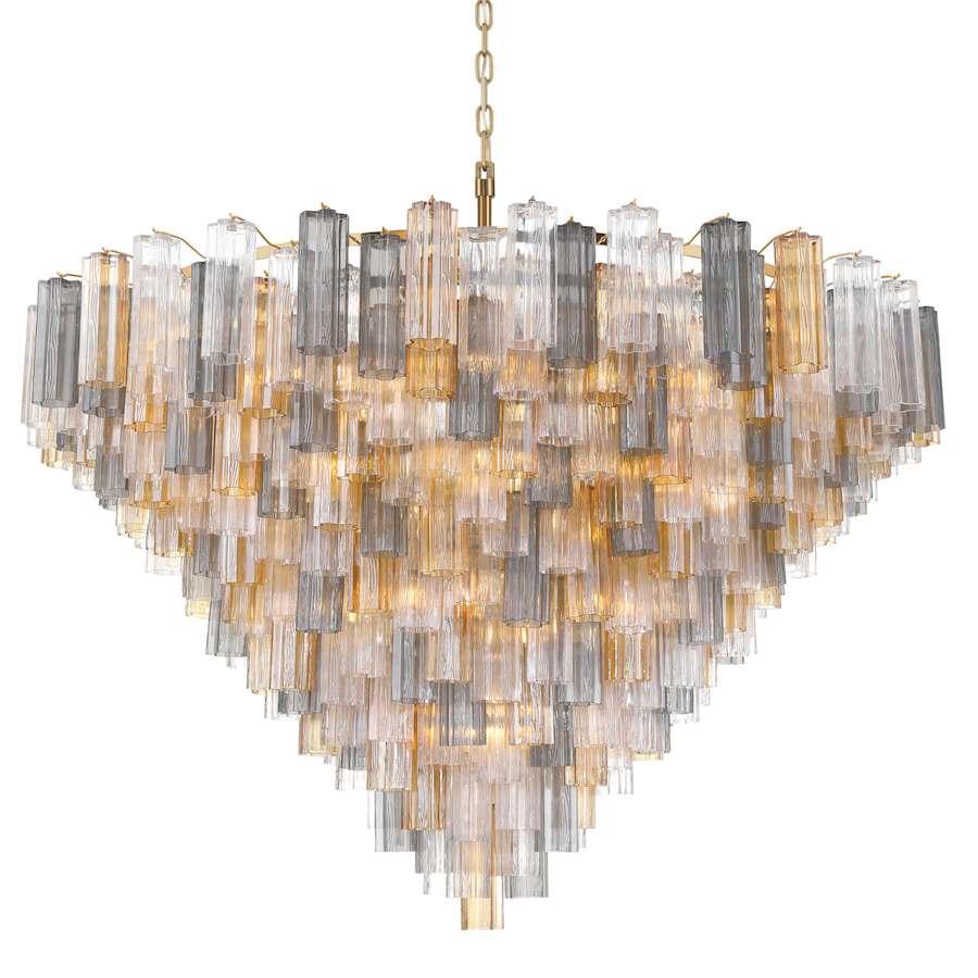 Crystorama Lighting Group Addis 40 Light 62" Wide Waterfall Chandelier
