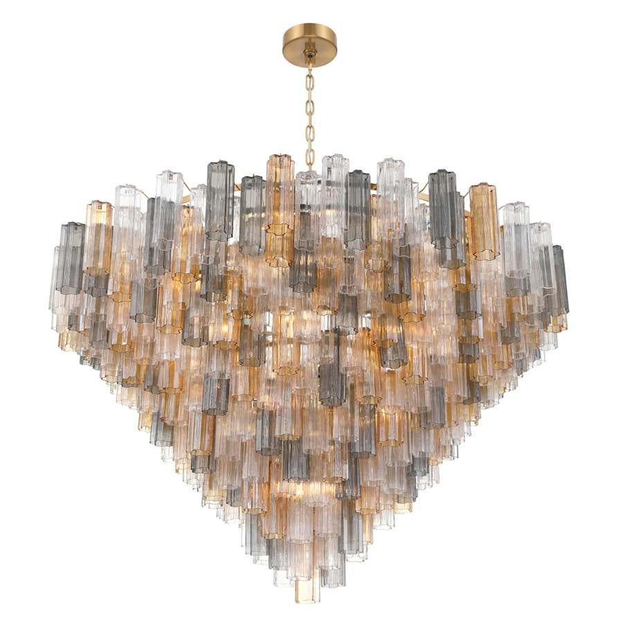 Crystorama Lighting Group Addis 40 Light 62" Wide Waterfall Chandelier