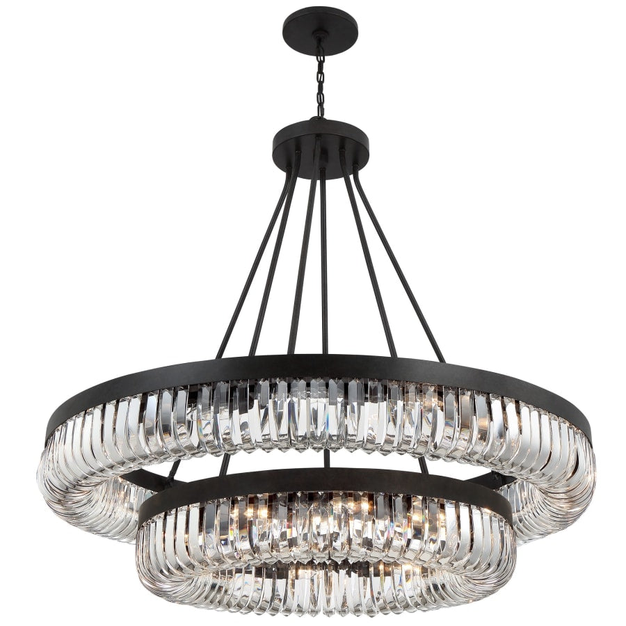 Crystorama Lighting Group Alister 26 Light 42" Wide Ring Chandelier with Clear Glass Shades