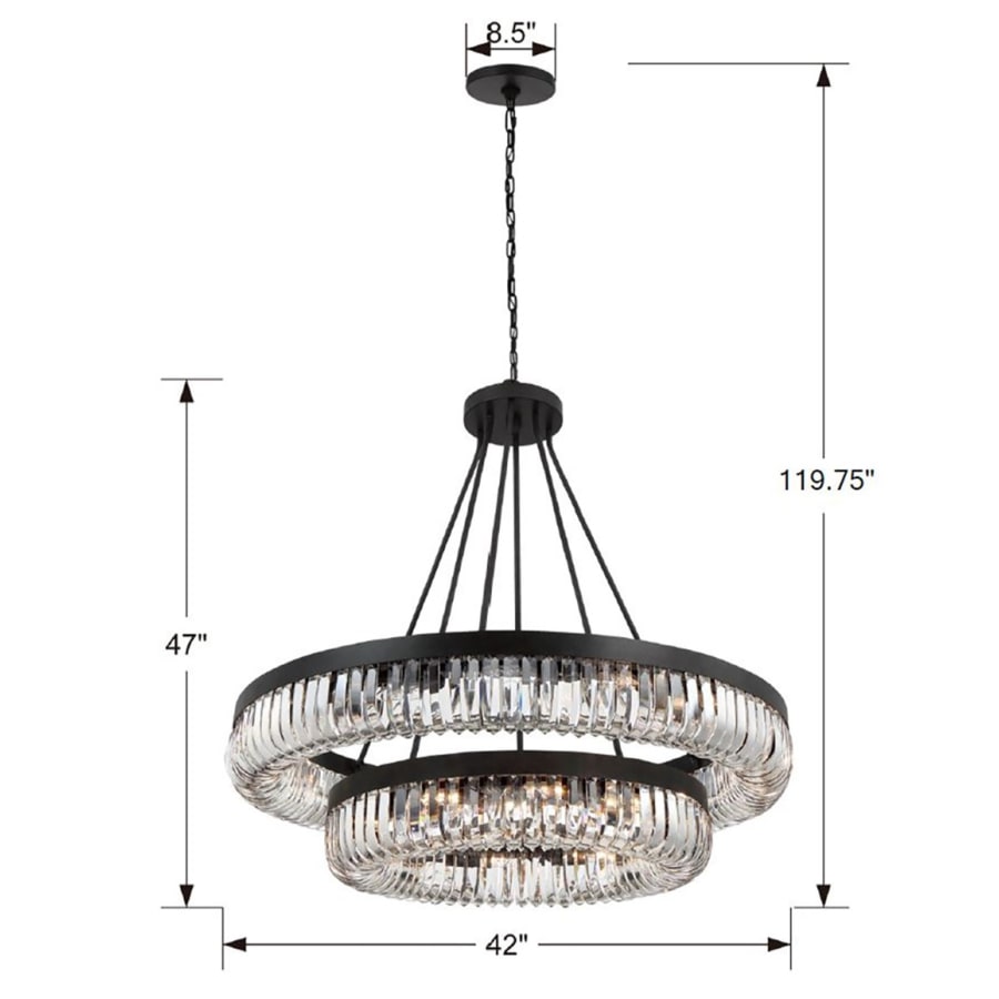 Crystorama Lighting Group Alister 26 Light 42" Wide Ring Chandelier with Clear Glass Shades