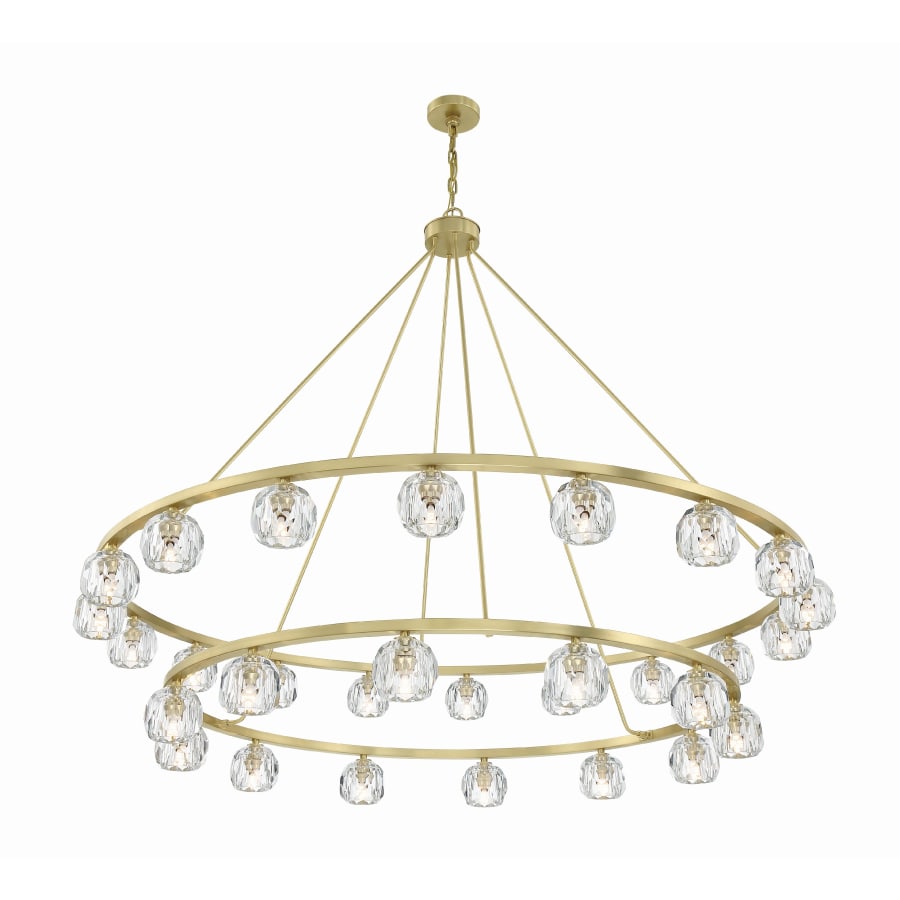 Crystorama Lighting Group Aragon 30 Light 60" Wide LED Crystal Ring Chandelier