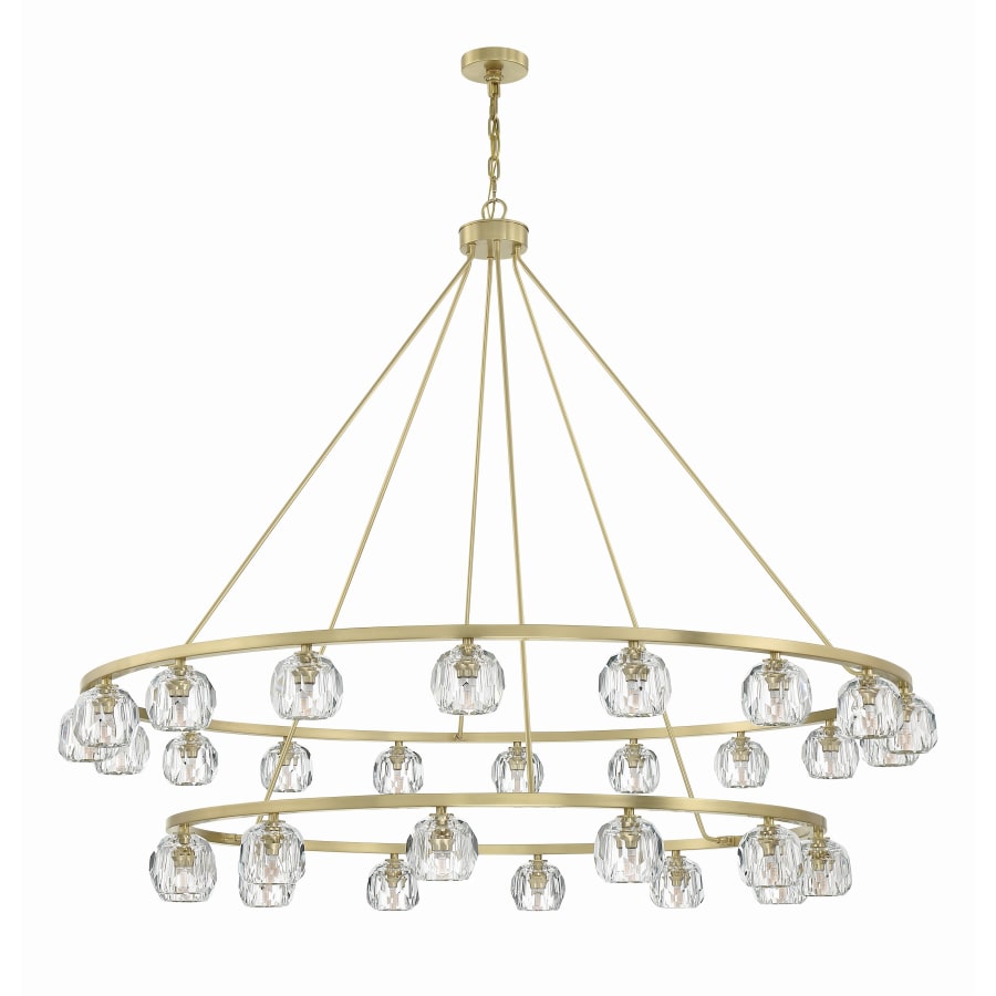 Crystorama Lighting Group Aragon 30 Light 60" Wide LED Crystal Ring Chandelier