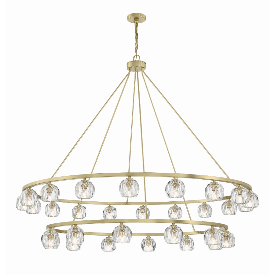 Crystorama Lighting Group Aragon 30 Light 60" Wide LED Crystal Ring Chandelier