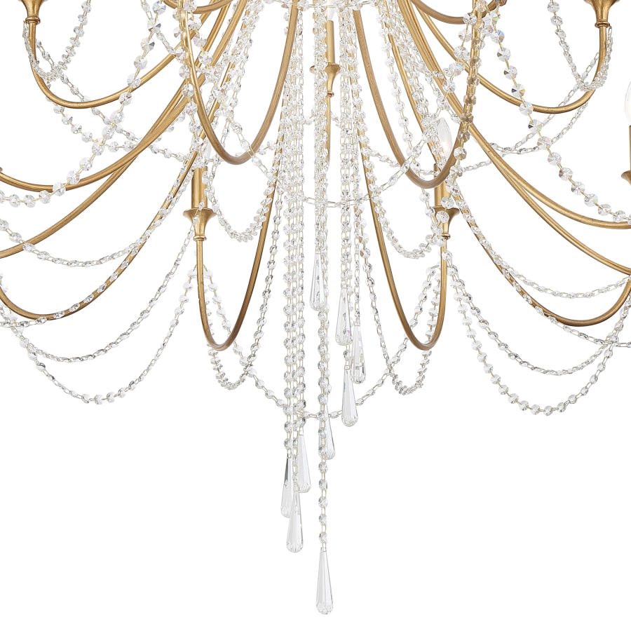 Crystorama Lighting Group Arcadia 15 Light 46" Wide Crystal Candle Style Chandelier with Hand Cut Crystal Accents