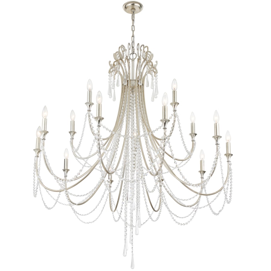 Crystorama Lighting Group Arcadia 15 Light 46" Wide Crystal Candle Style Chandelier with Hand Cut Crystal Accents