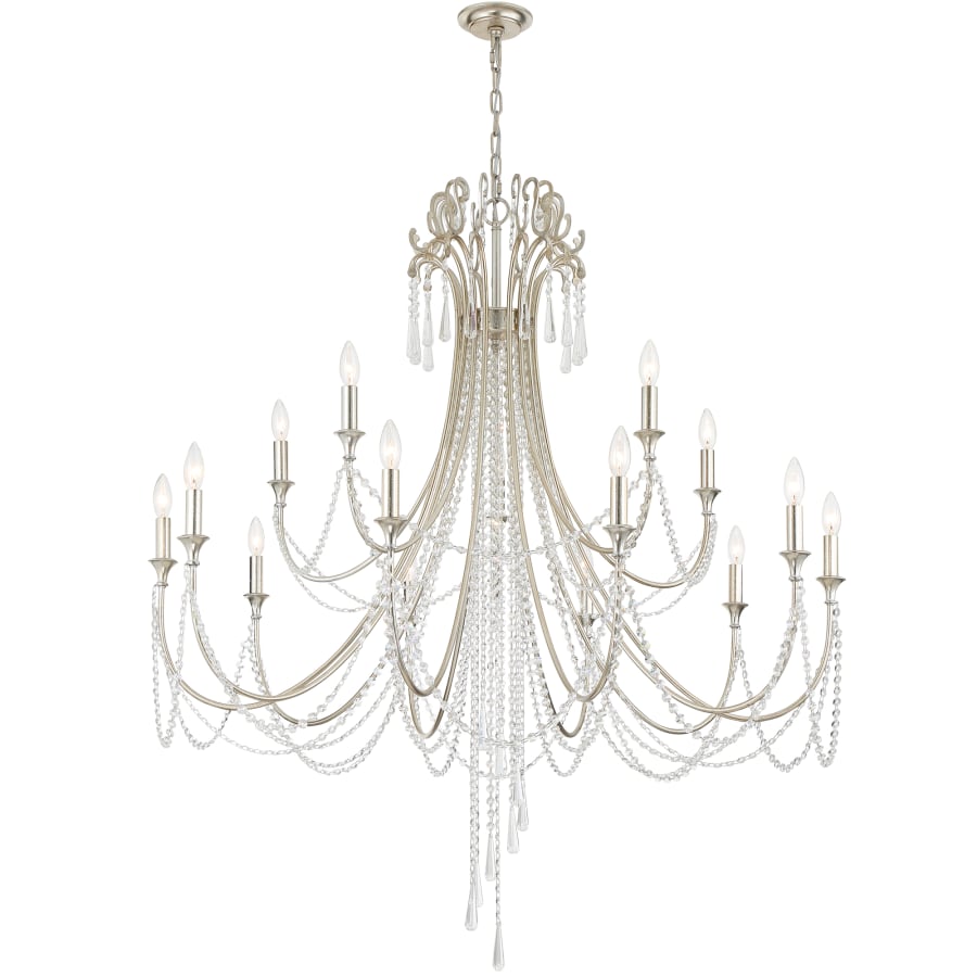 Crystorama Lighting Group Arcadia 15 Light 46" Wide Crystal Candle Style Chandelier with Hand Cut Crystal Accents