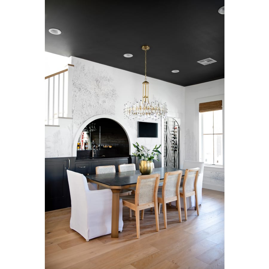 Crystorama Lighting Group Bolton 12 Light 31" Wide Crystal Drum Chandelier with Faceted Crystal Accents