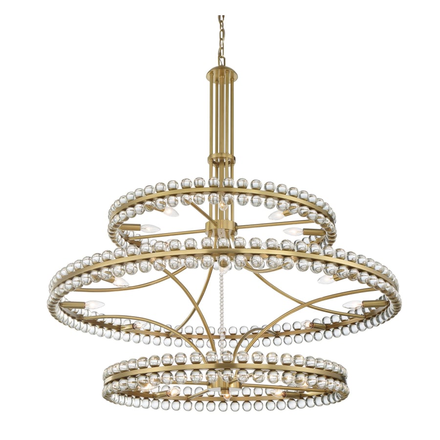 Crystorama Lighting Group Clover 24 Light 48" Wide Ring Chandelier with Glass Ball Accents