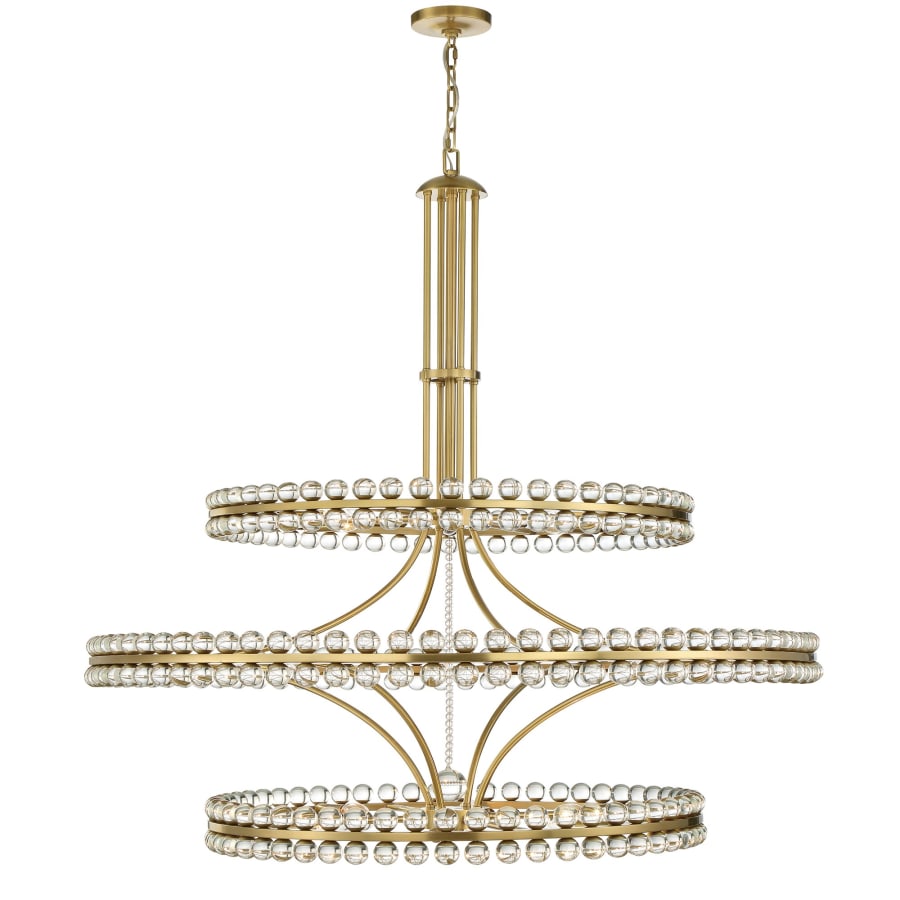 Crystorama Lighting Group Clover 24 Light 48" Wide Ring Chandelier with Glass Ball Accents