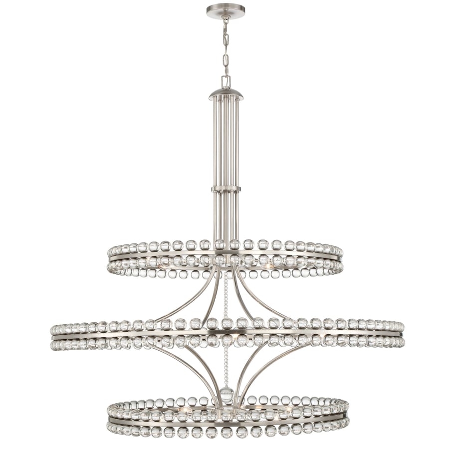 Crystorama Lighting Group Clover 24 Light 48" Wide Ring Chandelier with Glass Ball Accents