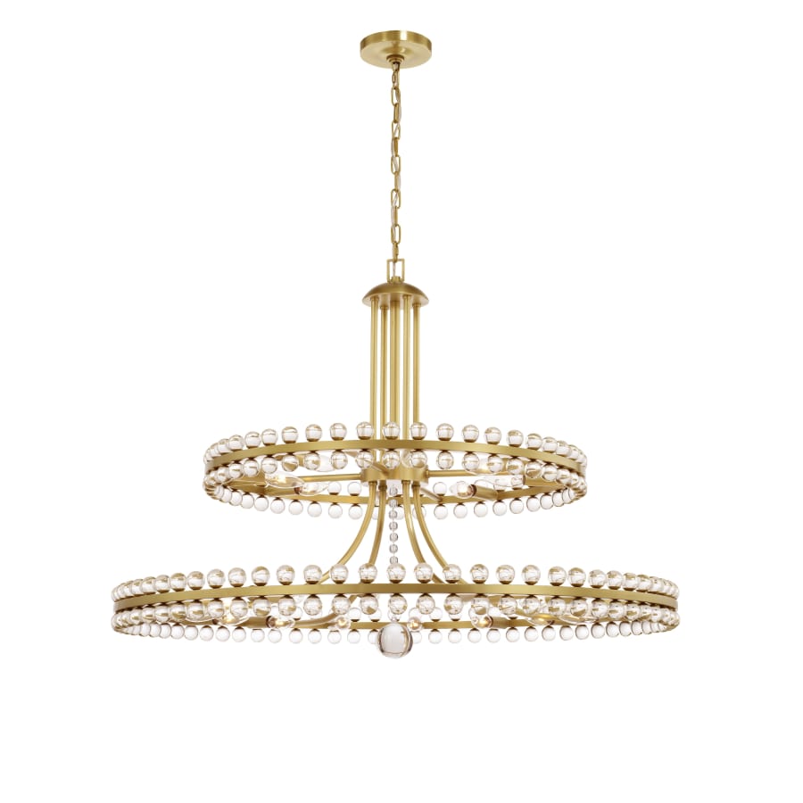 Crystorama Lighting Group Clover 24 Light 39" Wide Ring Chandelier with Glass Ball Accents
