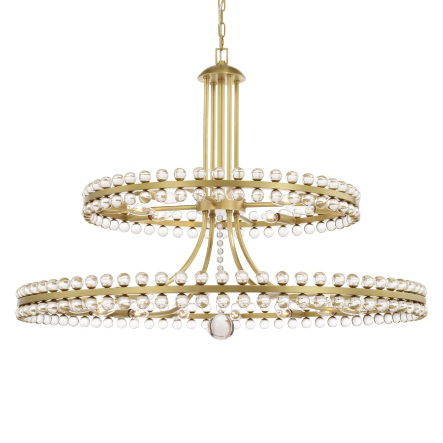 Crystorama Lighting Group Clover 24 Light 39" Wide Ring Chandelier with Glass Ball Accents