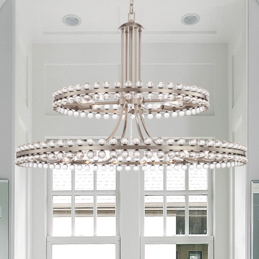 Crystorama Lighting Group Clover 24 Light 39" Wide Ring Chandelier with Glass Ball Accents