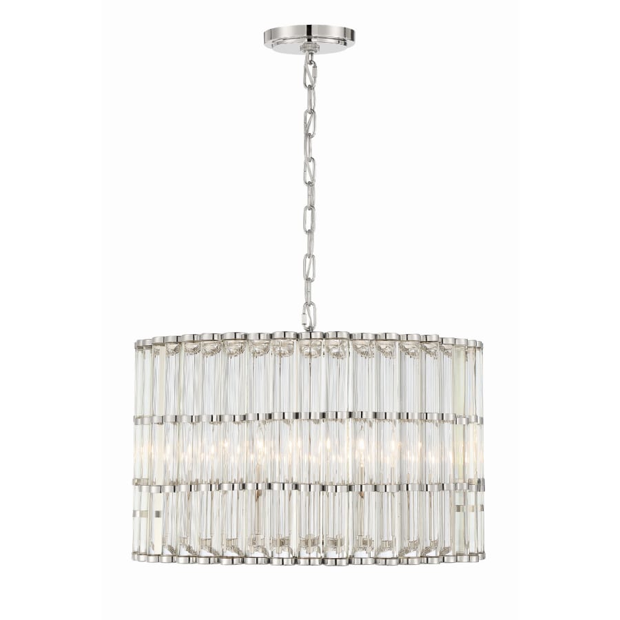 Crystorama Lighting Group Elliot 6 Light 23" Wide Drum Chandelier with Clear Glass Shade
