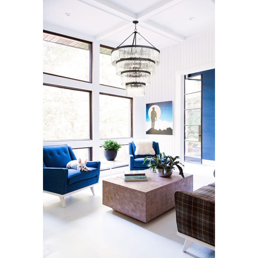 Crystorama Lighting Group Emory 22 Light 40" Wide Crystal Waterfall Chandelier