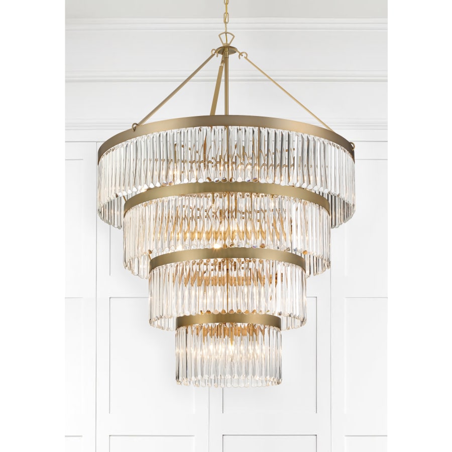 Crystorama Lighting Group Emory 22 Light 40" Wide Crystal Waterfall Chandelier