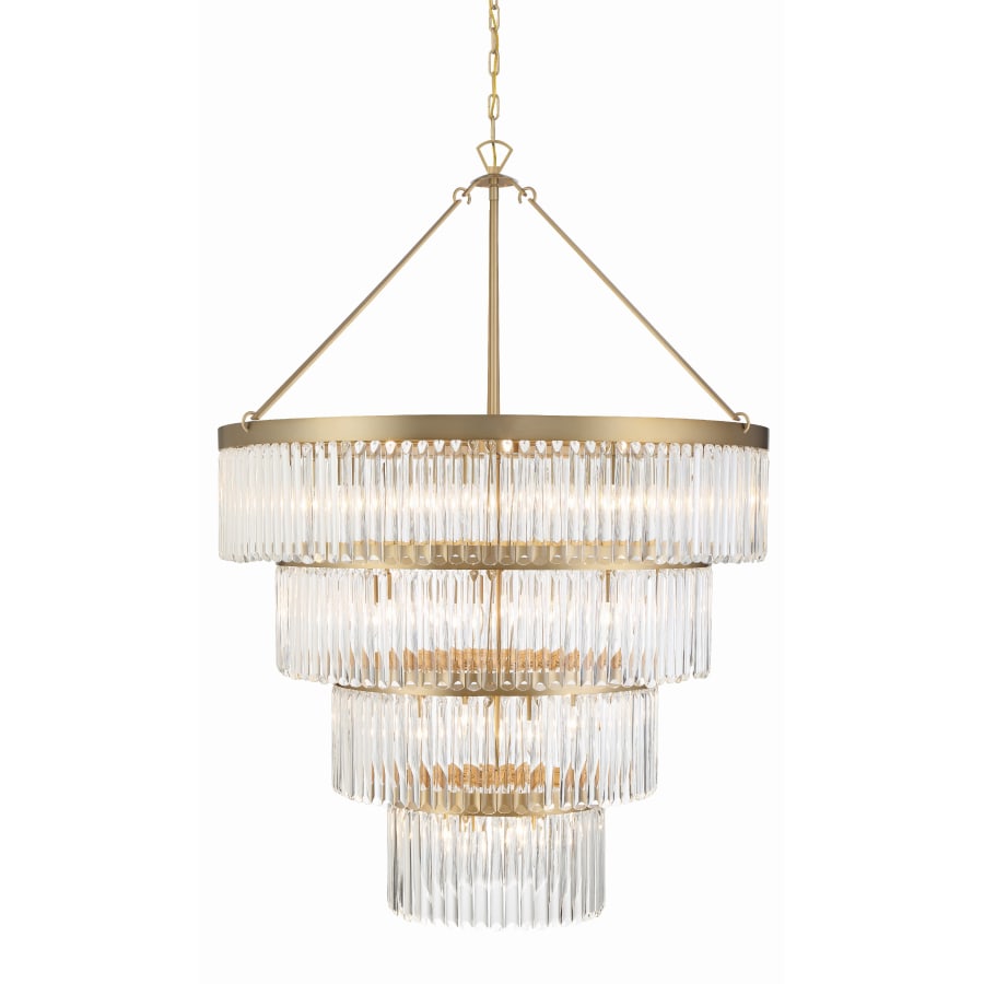 Crystorama Lighting Group Emory 22 Light 40" Wide Crystal Waterfall Chandelier