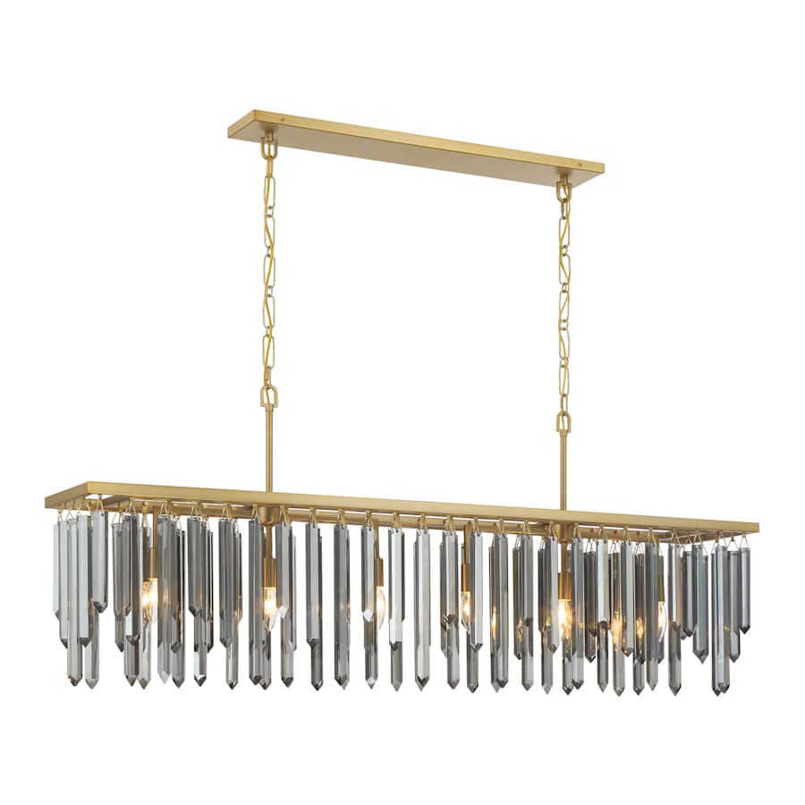 Crystorama Lighting Group Gemma 6 Light 52" Wide Linear Chandelier