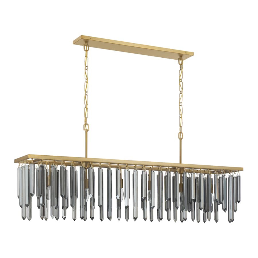 Crystorama Lighting Group Gemma 6 Light 52" Wide Linear Chandelier