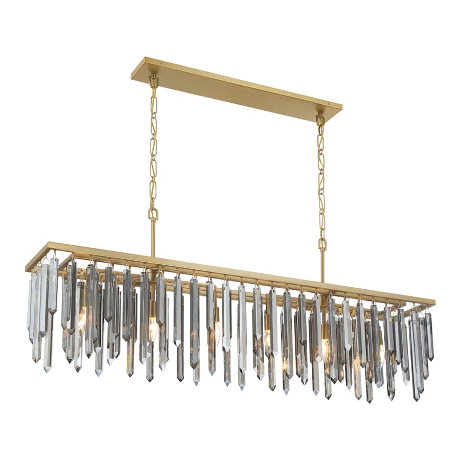 Crystorama Lighting Group Gemma 6 Light 52" Wide Linear Chandelier