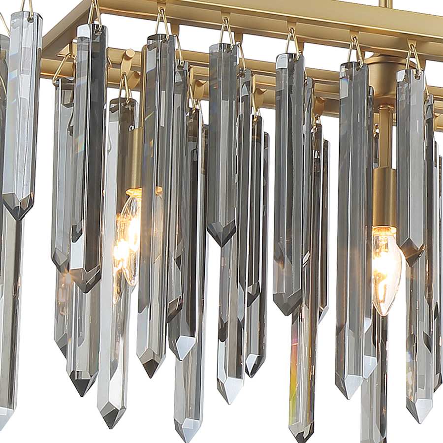 Crystorama Lighting Group Gemma 6 Light 52" Wide Linear Chandelier