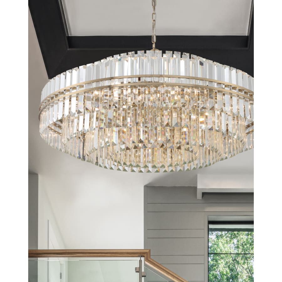 Crystorama Lighting Group Hayes 32 Light 41" Wide Crystal Waterfall Chandelier